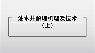 油水井解堵机理及技术（上）